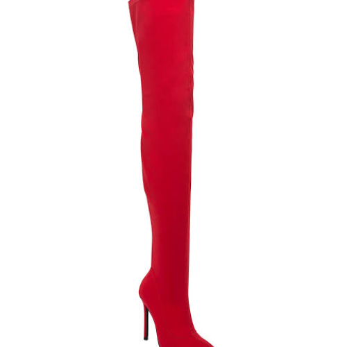 Red Heel Thigh Boots