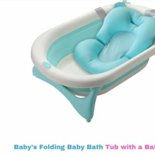Folding Baby Bath with pillow